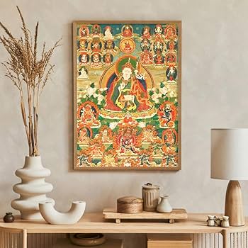 チベットの仏画　阿弥陀如来　手描き Amazon.co.jp: ROSSO GRAFICO チベット仏教 仏画 ポスター